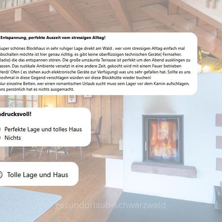 Schwarzwald Blockhaus - Sauna - Kamin - Mit Bettwaesche Und Handtuecher Schenkenzell エクステリア 写真